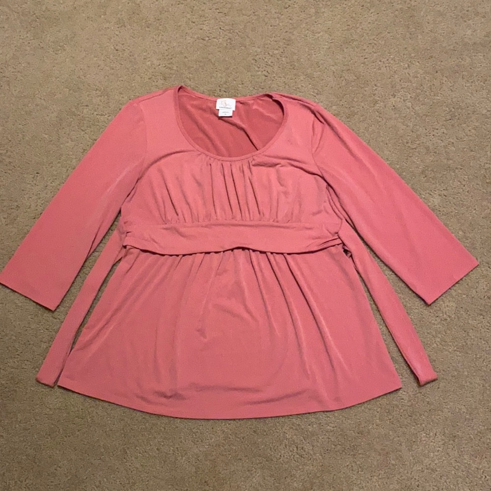 Rose pink Oh, Baby maternity shirt, size XL